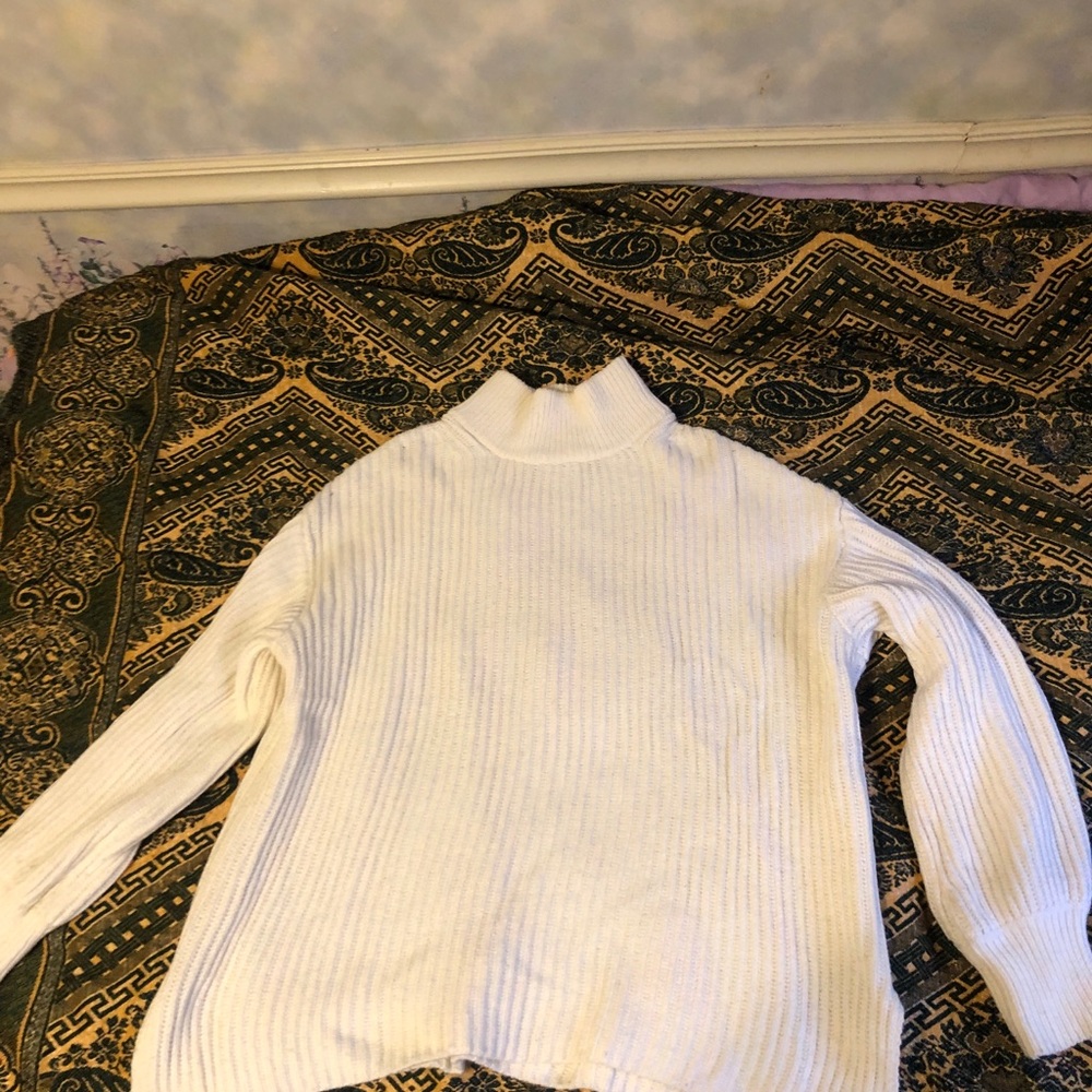 Elegant White Turtleneck Sweater